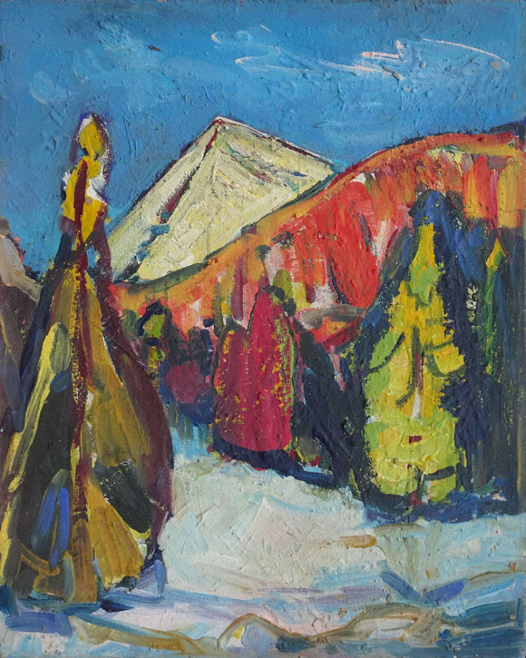 Notkarspitze, um 1965, Öl auf Karton, 71,0 x 56,5 cm, Sammlung Matthias Lenart, Berlin